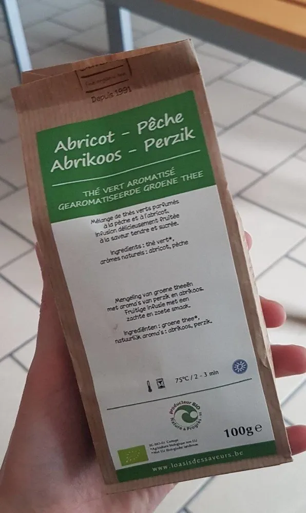 Thé vert aromatisé abricot-peche