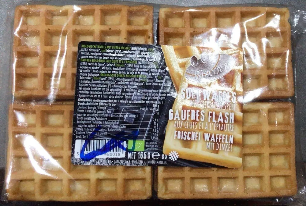 Gaufres bio aux oeufs et à l’épeautre