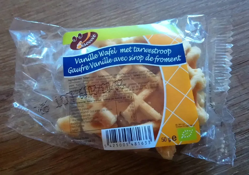 Gaufre vanille avec sirop de froment