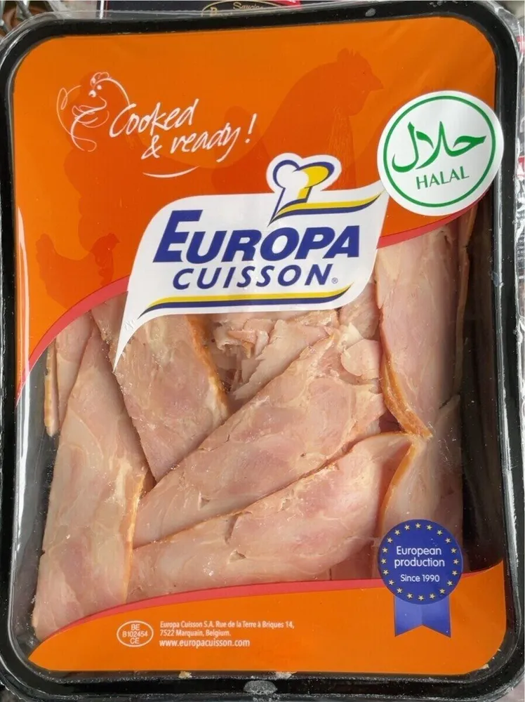 Chicken bacon slices