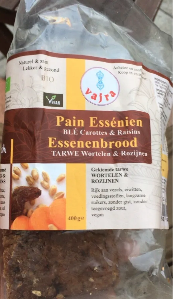 Pain Essénien Blé Carotte et raisin