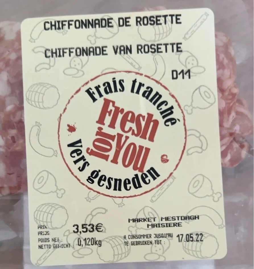 Chiffonade de rosette