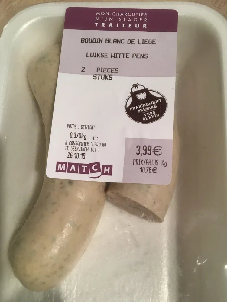 Boudin blanc de liege