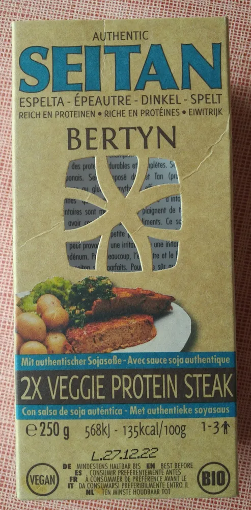 Bertyn Bio Seitan Dinkel Tamari Steak 250G