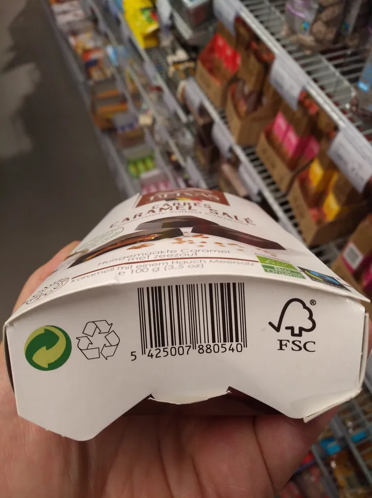 Belvas Carrés Caramel Mit Salz, 100 GR Packung