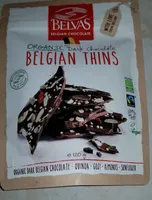 Belgian thins organic dark chocolate