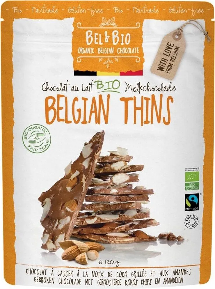 Bel &bio Thins Milk Almond - Coconut 6X120G