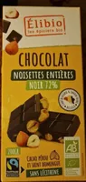 Chocolat noisettes entières noir 72 %