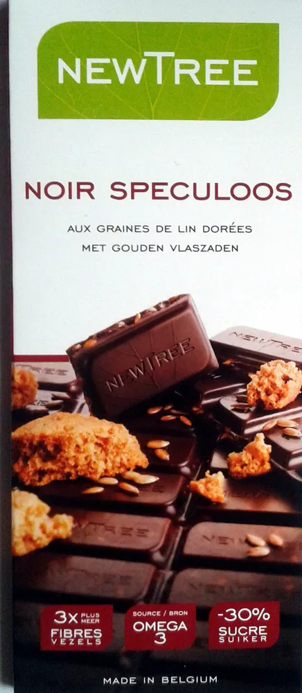 Noir speculoos aux graines de lin dorées
