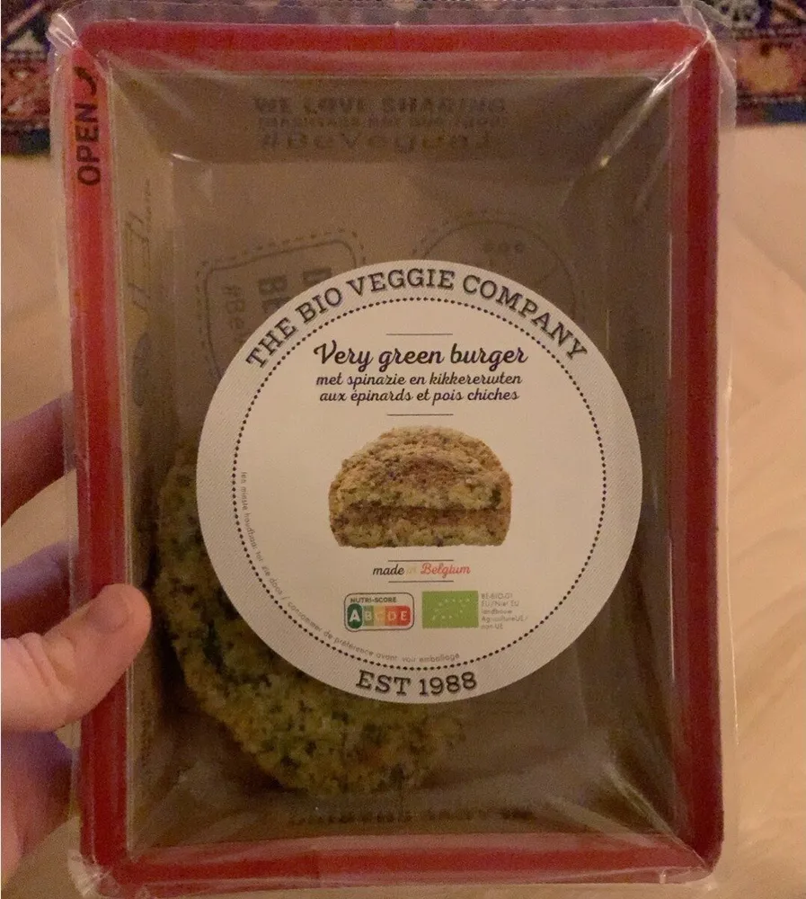 Very Green Burger met spinazie en kikkererwten