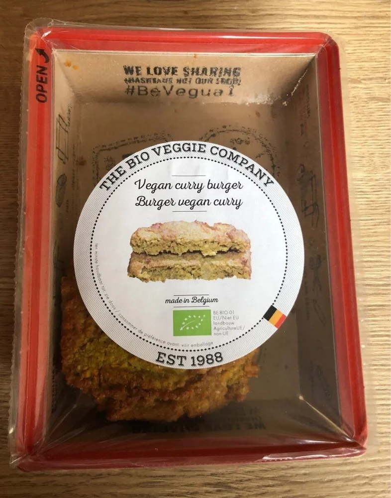 Burger vegan curry