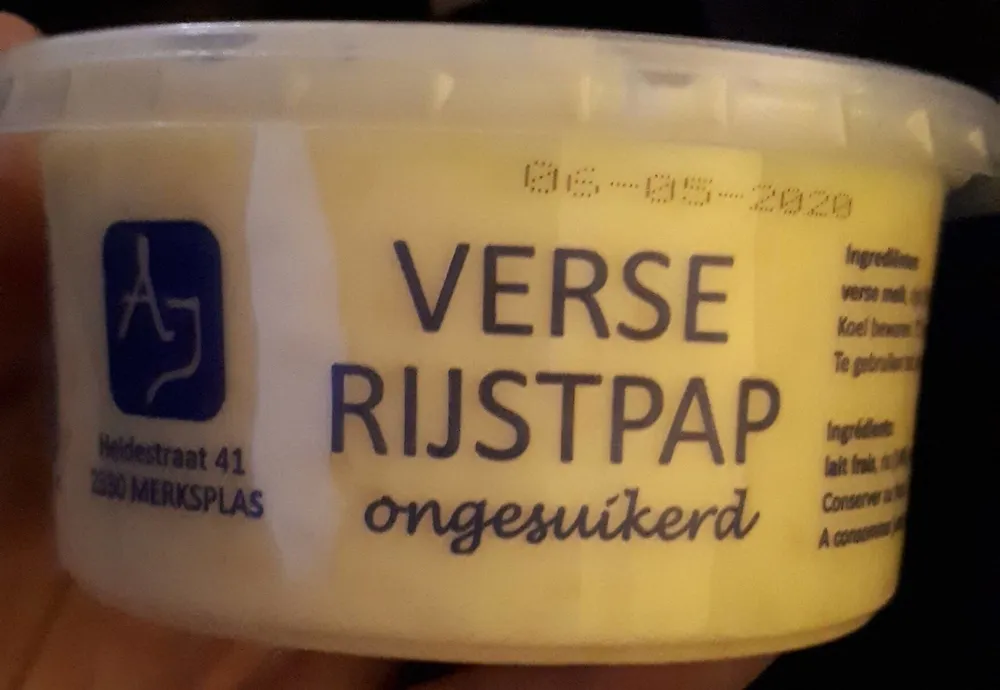 Verse rijstpap - ongesuikerd