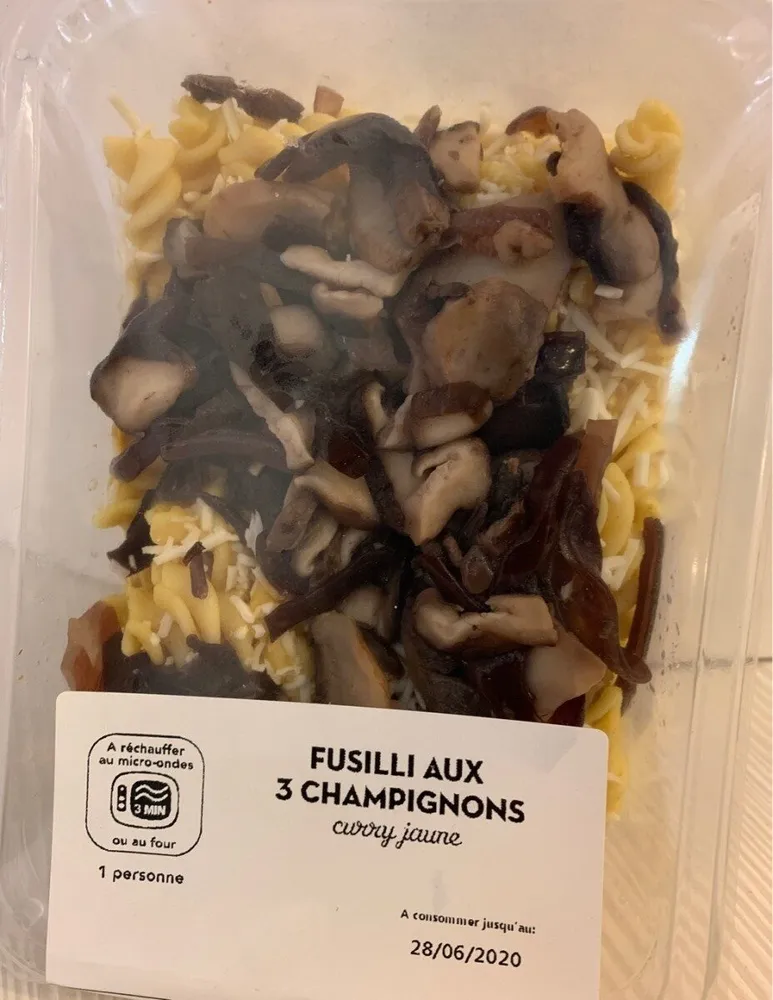 Fusilli aux champignons