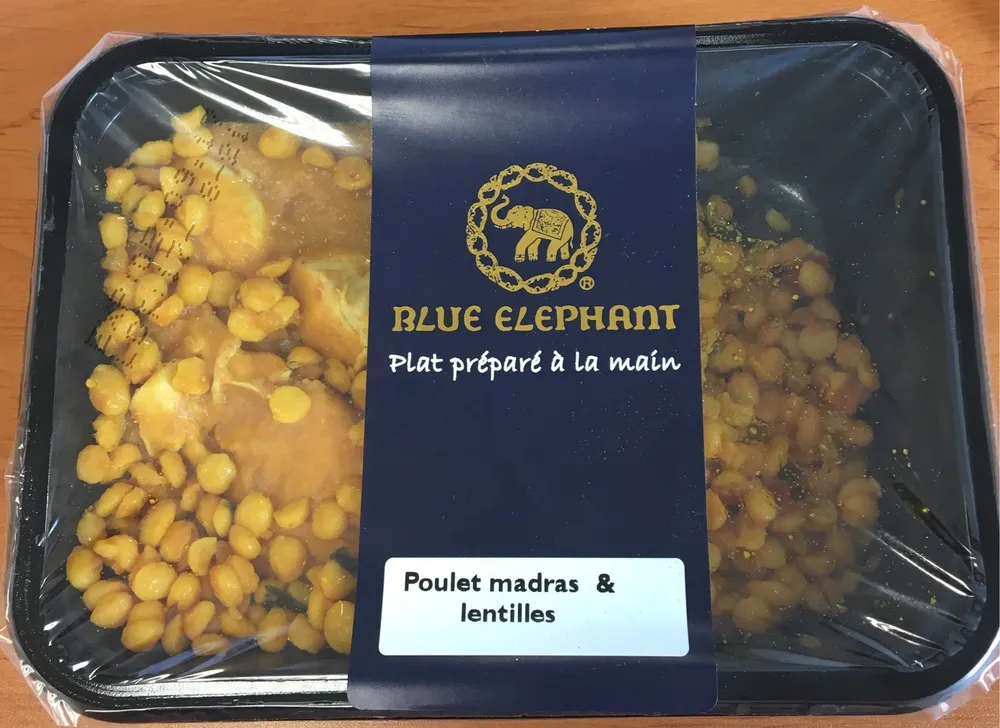Poulet madras & lentilles