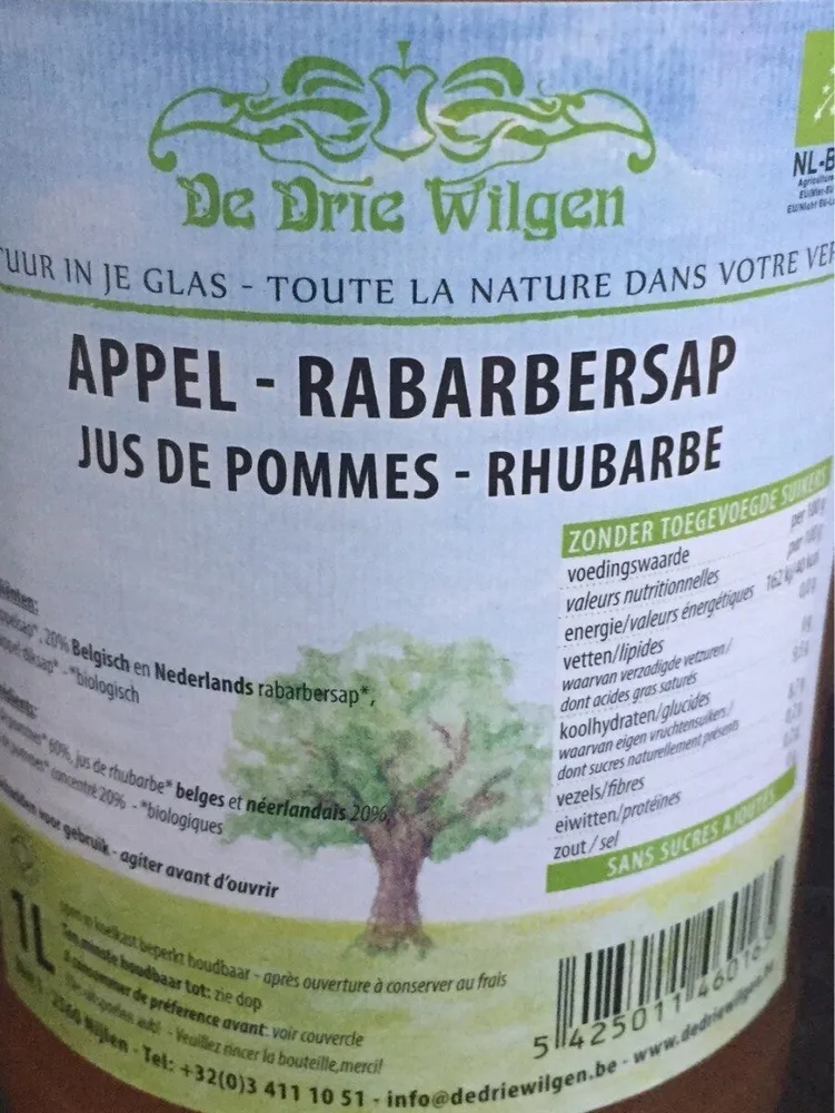Jus de pomme-Rhubarbe