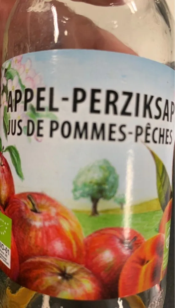 Jus de pommes pêches