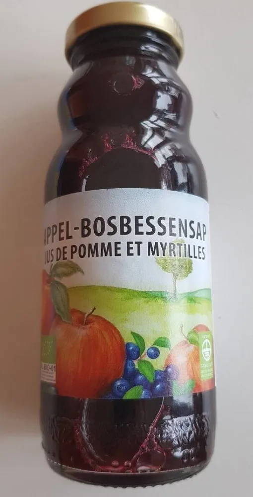 Jus de pomme et myrtilles