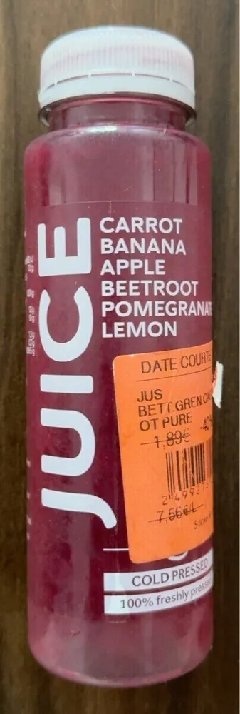 Juice Carrot Banana Apple Beetroot Pomegranate Lemon
