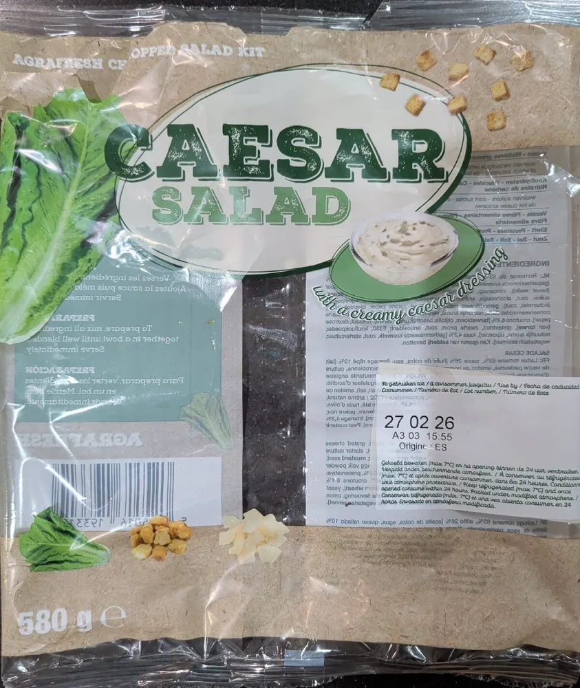 BALA CAESAR SALAD with a creamy caera dressing e g