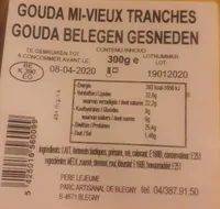 Gouda mi-vieux tranches