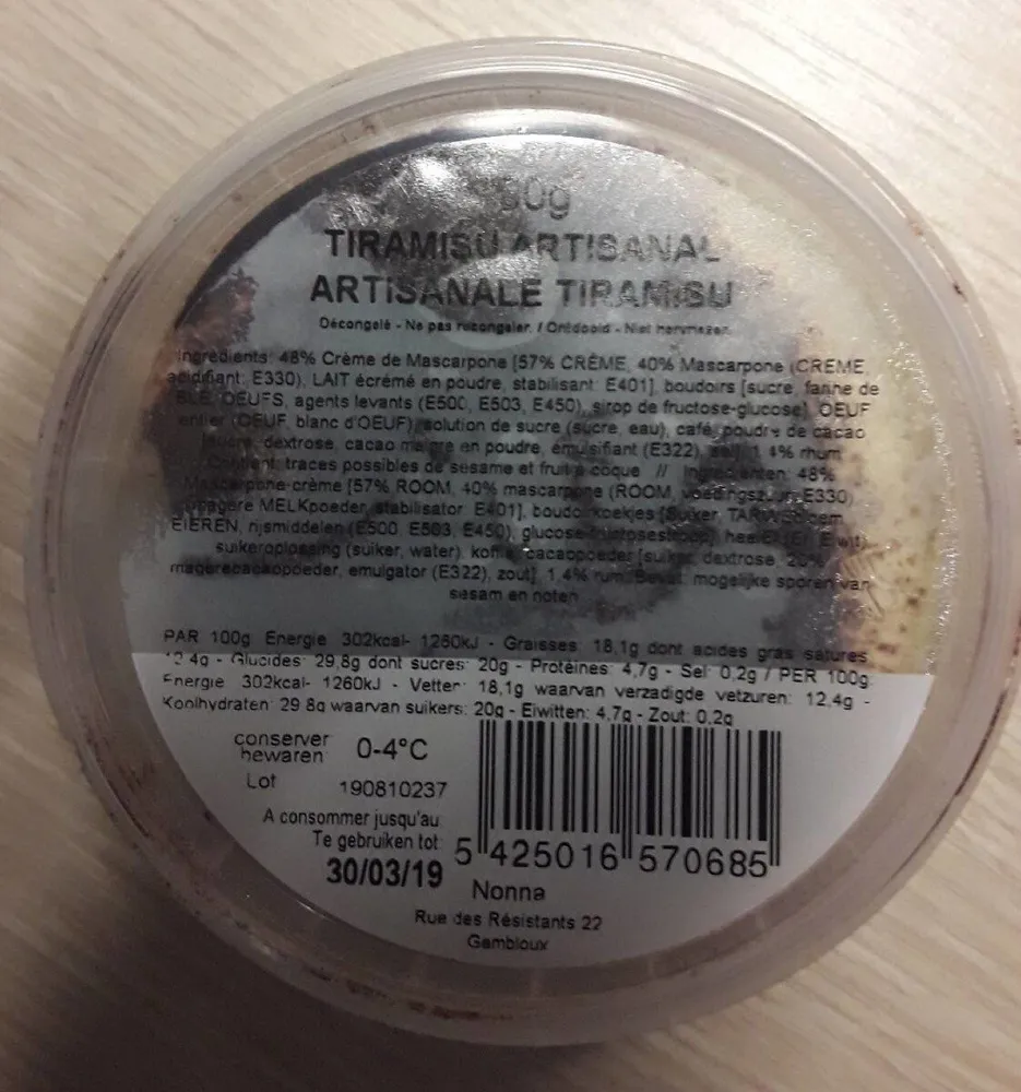 Tiramisu artisanal