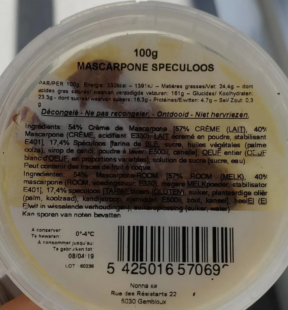 Mascarpone Spéculoos