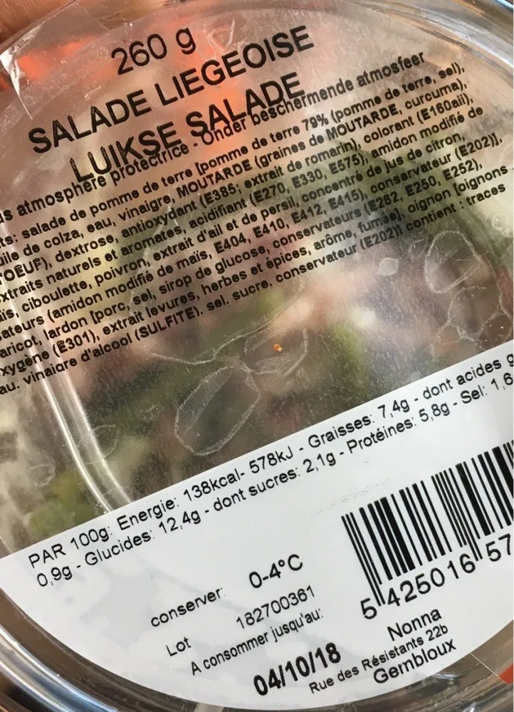 Salade Liégeoise