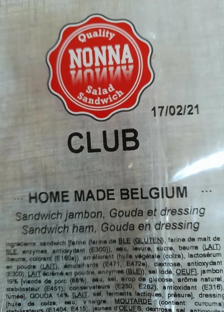 Club (sandwich jambon, gouda et dressing)
