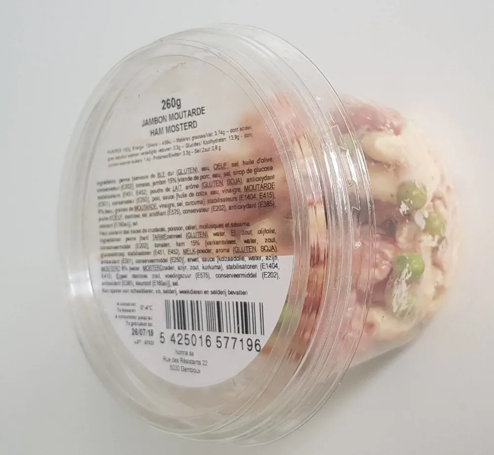 Penne jambon moutarde
