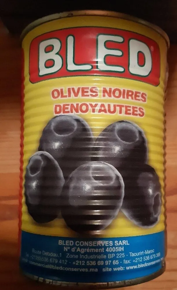 Olives noires dénoyautées