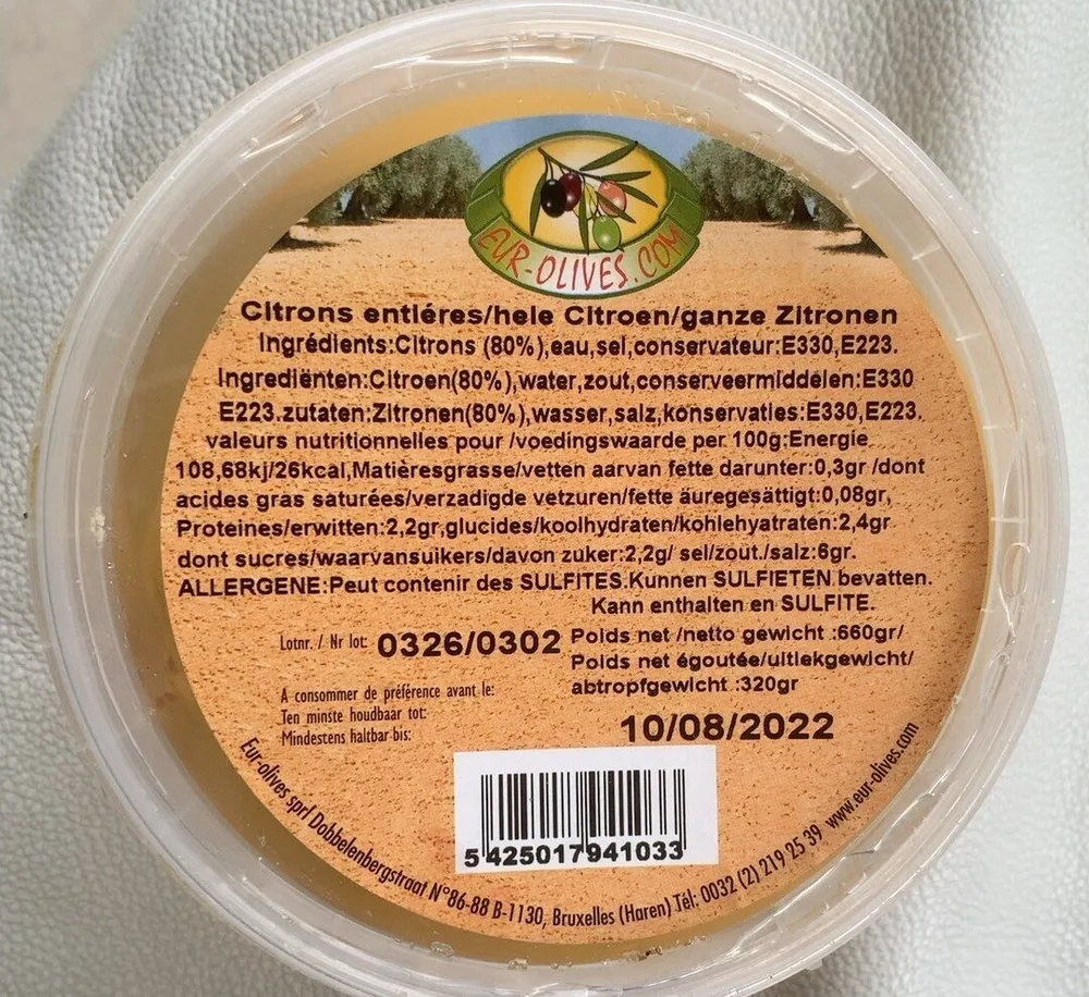 Citrons entieres