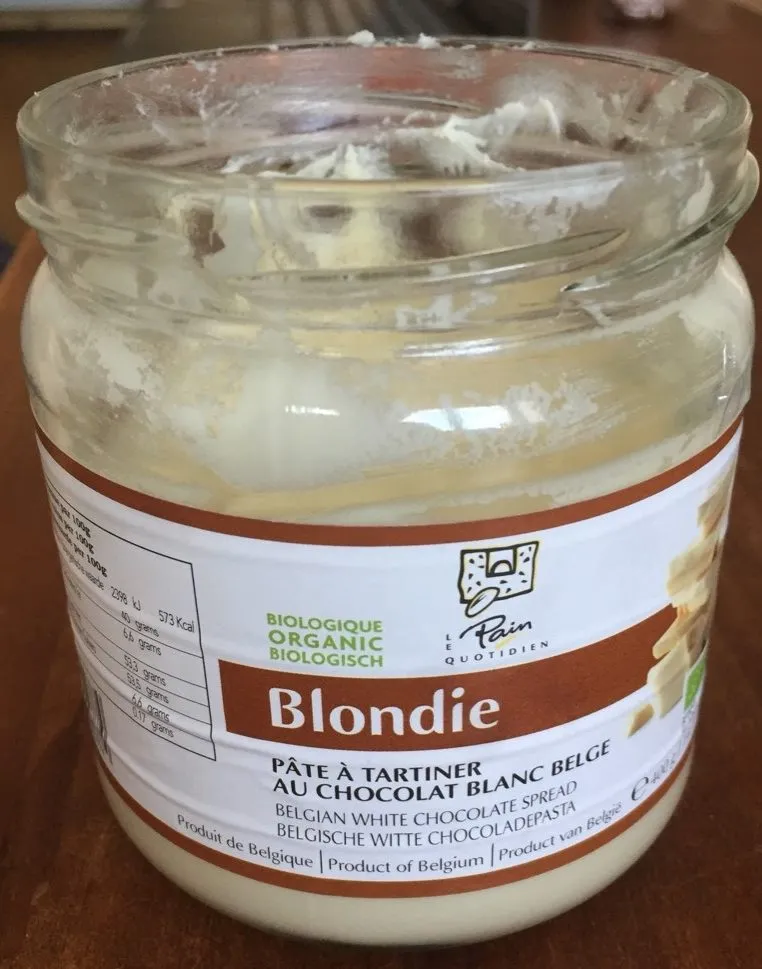 Pâte à tartiner au chocolat blanc belge
