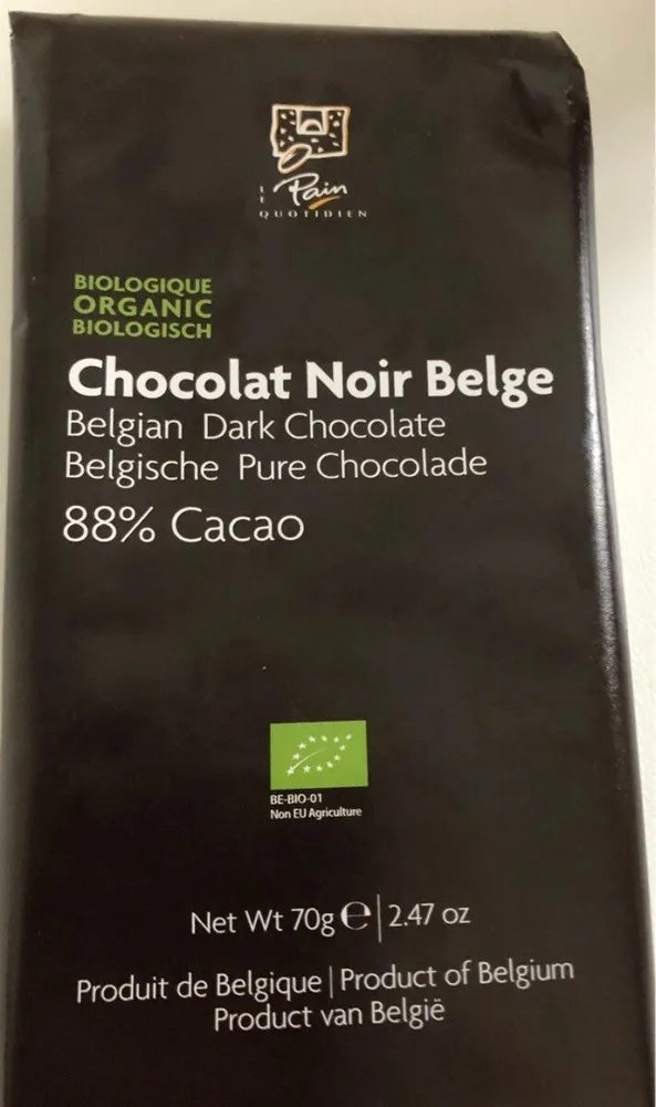 Chocolat noir belge 88% cacao