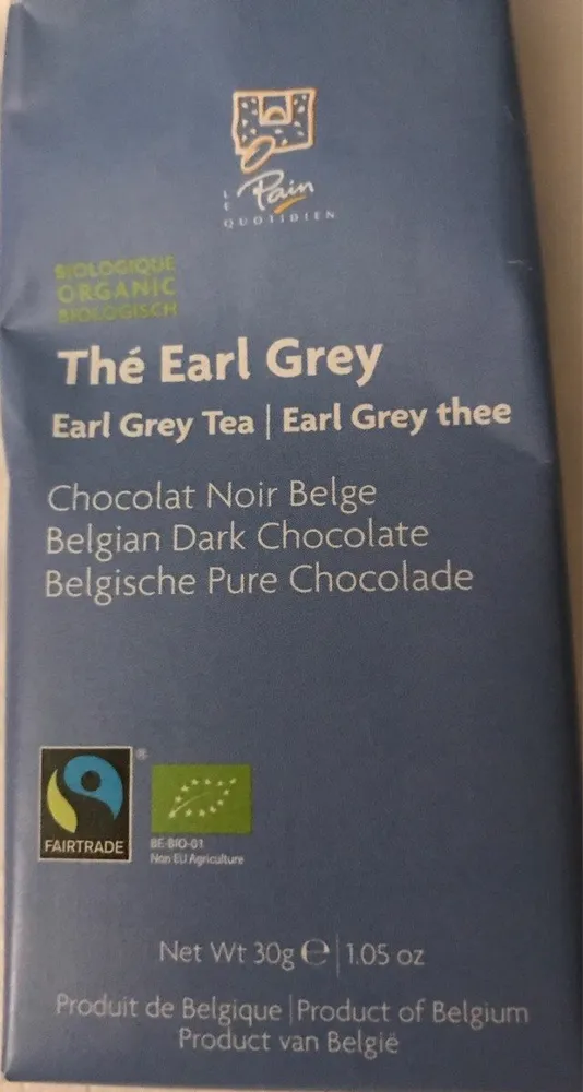 Thé Earl grey Chocolat noir belge