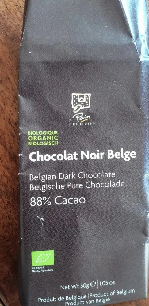 Chocolat noir belge