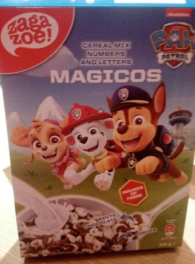 Cereal mix numbers and letters paw patrol
