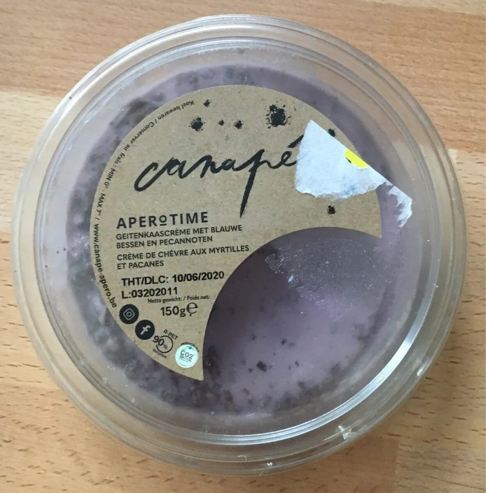Creme de chevre aux myrtilles