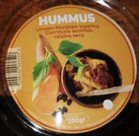 Hummus lentilles raisins secs
