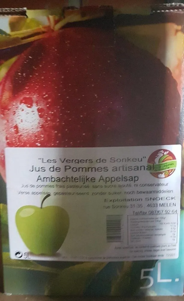 Jus de pomme artisanal 5L