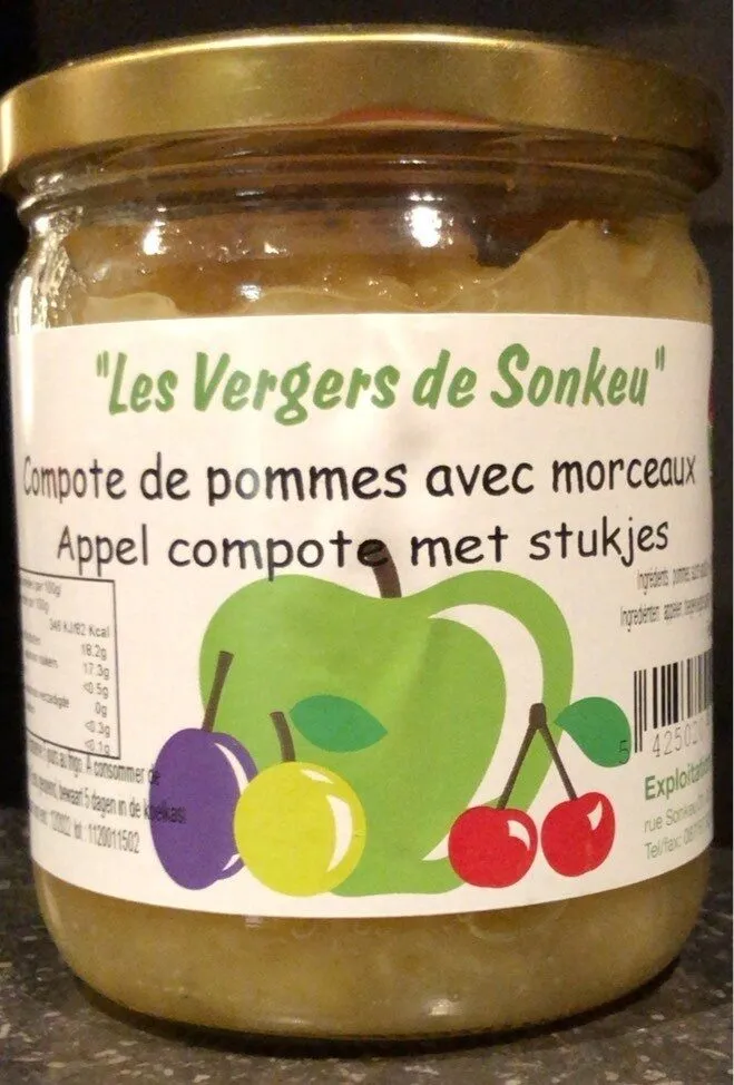 Compote de pommes avec morceaux