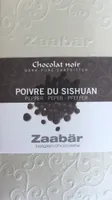 chocolat noir, poivre du Sishuan