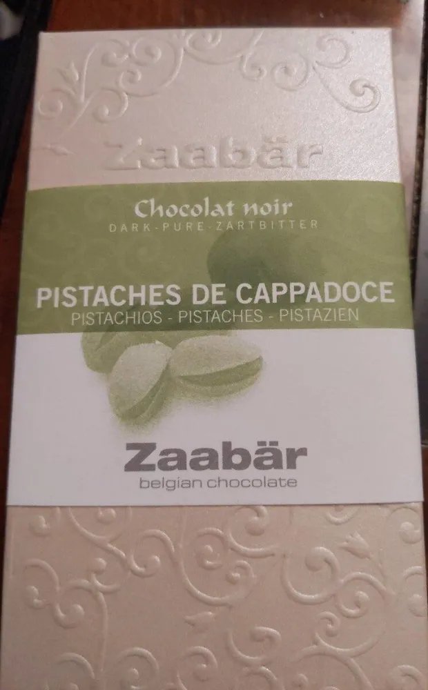 chocolat noir pistaches de Cappadoce
