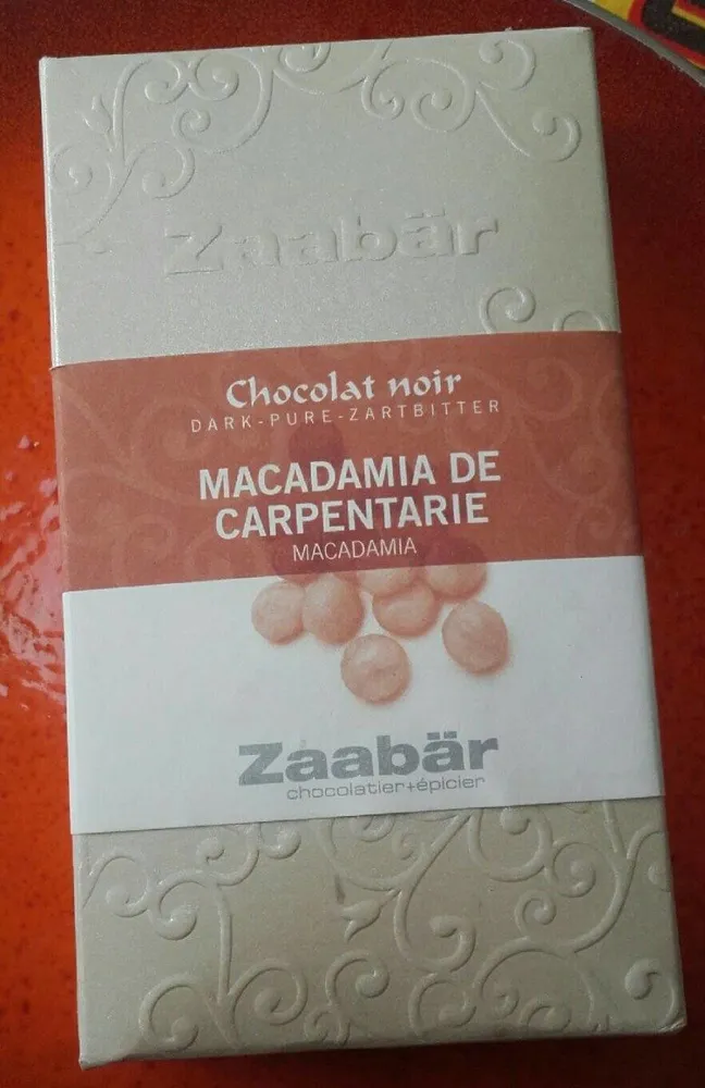 Chocolat noir Macadamia de Carpentarie
