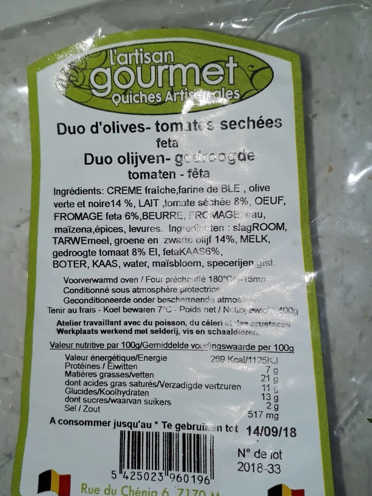 Duo d olives tomates sechees feta