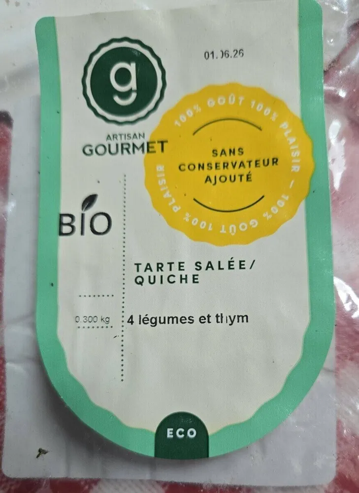 Tarte salée / Quiche 4 légumes et thym
