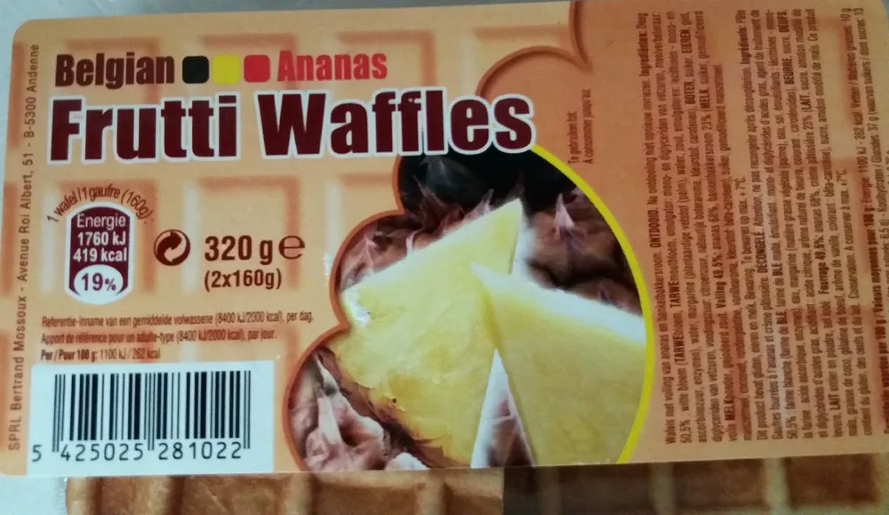 Frutti Waffles Ananas