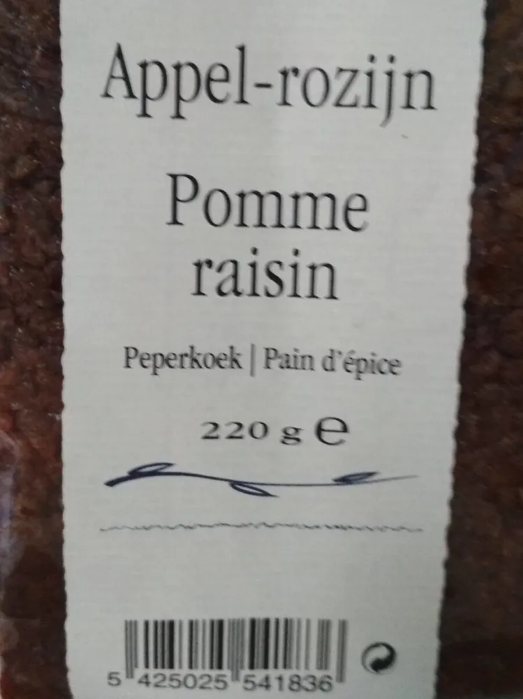 Pain d'épice pomme raisin