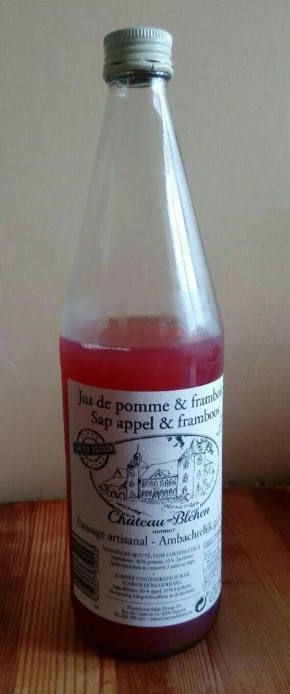 Jus de pomme et framboise