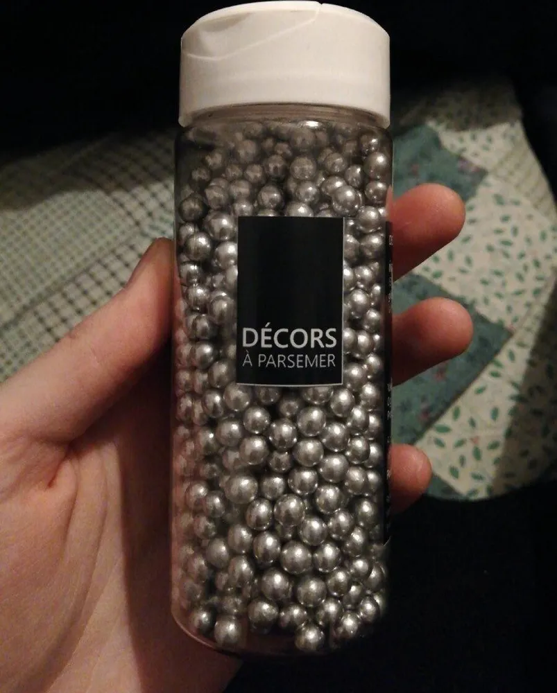 Décors perles argent