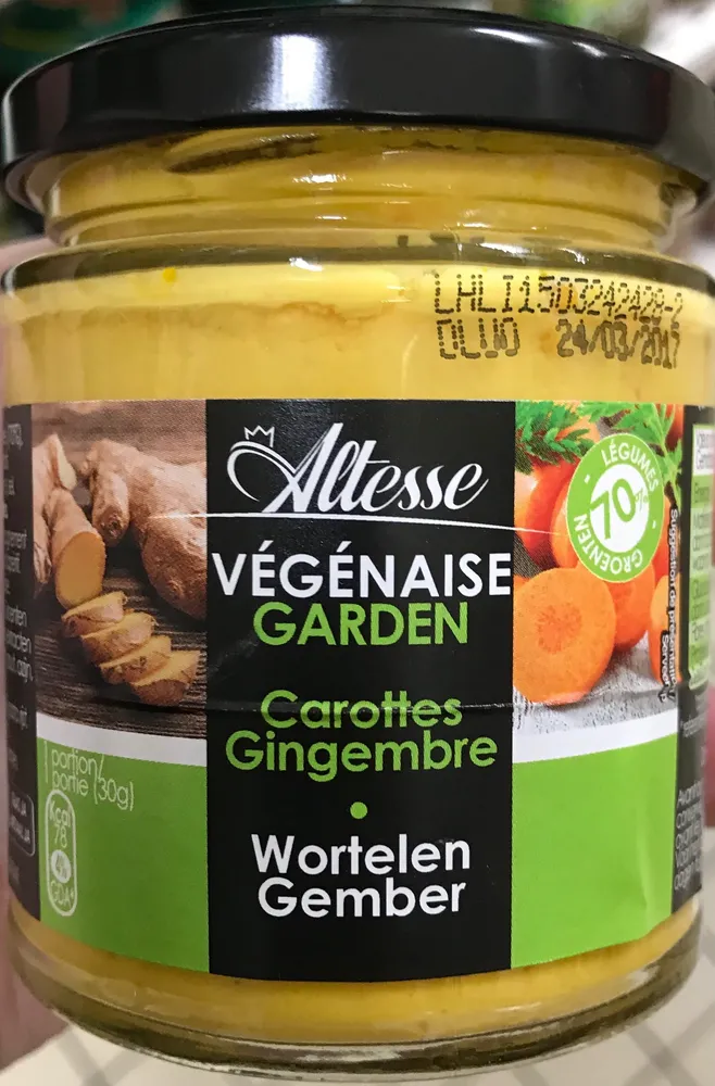 Végénaise Garden Carottes Gingembre